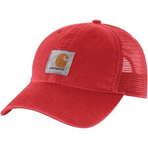 Carhartt Men's Red Barn Imported Adjustable Buffalo Sandstone Mesh Back Caps